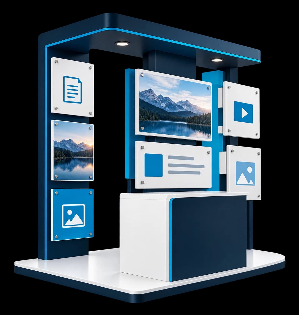 Modules de contenu organisés dans une interface éditoriale